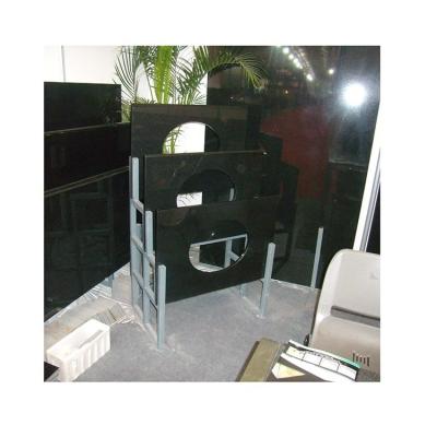 China Modern Custom Multi Family Prefab Black Granite Kitchen Countertops for sale