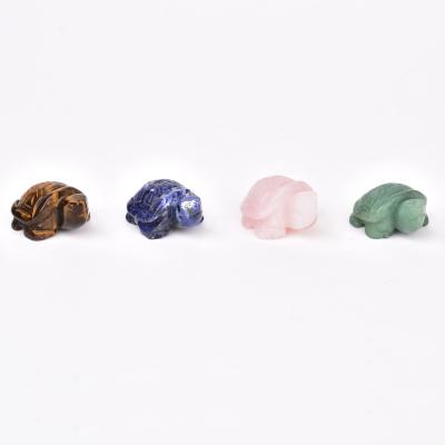 China China Wholesale Natural Mixed Quartz Hand Carved Decorative Animal Crystal Turtle for sale