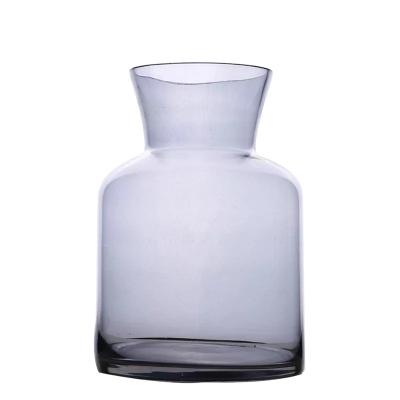 China Europe flower vase simple creative glass colored glass vase for home decoration for sale