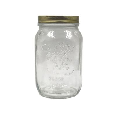 China Viable Wholesale Clear Glass Jar With Screw Lip Use For Kitchen for sale