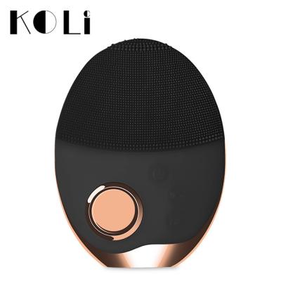 China Acne Treatment Electric Facial Detergent Brush With LED Light Therapy And Massage Face Silicone Detergent Brush Multi Function Beauty Machine for sale