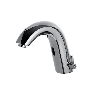 China Bathroom Electric Sensor Faucet Touchless Taps Hot Cold Water Chrome Brass Automatic Faucet for sale