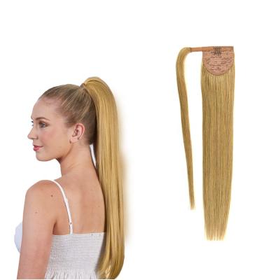 China Silky Straight Wave Top Grade Wholesale Price Claw Cut Invisible Hair Ponytail Extension 12A European Grade for sale