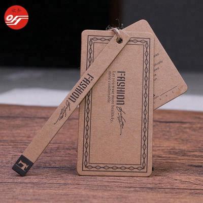 China Viable Printing Kraft Paper Price Die Cut Hang Tag Good For Apparel for sale