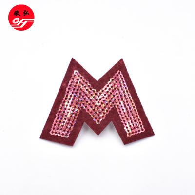 China Handmade Fancy Rhinestone Hotfix Letter Patch For Clothing Decoration for sale