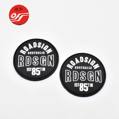 China Eco - Friendly Customized Soft Embossed Logo 3D Soft Silicon Patches For Apparel for sale