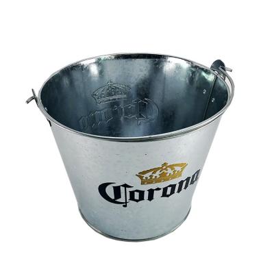 China Recyclable Wholesale Metal Tin Bucket of Beer Packet Handle for sale