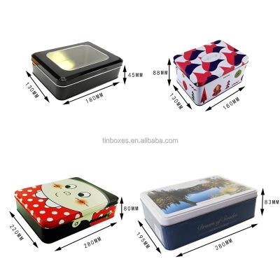 China Square Metal Cookie Making Gift Food Candy Cookie Chocolate Tea Tin Box for sale