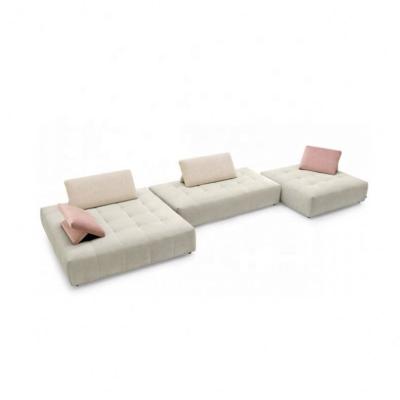 China Customied Modern Furniture White Fabric Sectional Living Room Sofas Set for sale