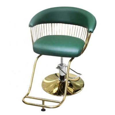 China Flrocky Modern Simple Vintage Antique Portable Reclining Salon Styling Green Barber Chair for sale