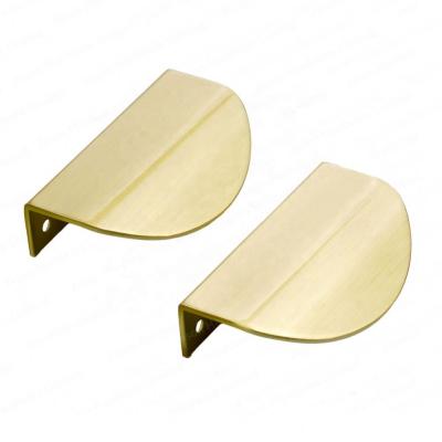 China Cabinet Easy Handle Half Moon Hardware Furniture Home Round Half Drawer Pulls Gold Color Aluminum Handle for sale