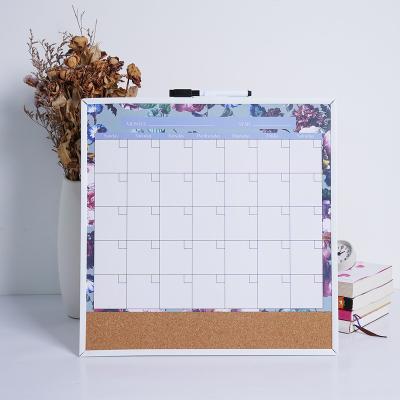 China Magnetic Monthly Dry Whiteboard Cork Board For Home Decoration Easy Factory Weekly Calendar Erase Planner for sale