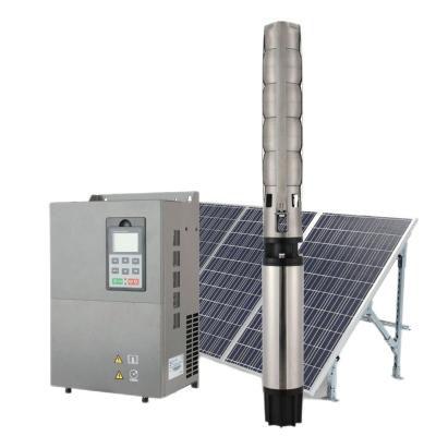 China Domestic Agricultural 48v solar water pump submersible water pump solar 95m head soler water pumps 1hp pompe solaire for sale