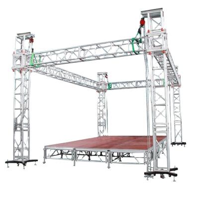 China Aluminum Alloy 6061-T6 Liansheng Steel Stage Truss System For Lighting Boxes And Speakers Pro for sale