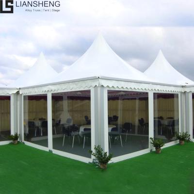 China white aluminum outdoor pagoda trade show tent wedding event exhibition booth tent for sale tank landing ship zu verkaufen