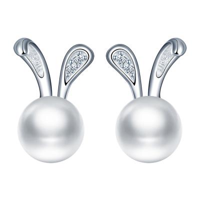 China Rabbit Earring Nickel Free Jewelry 925 Silver Beads Stud Earing For Kids Children for sale