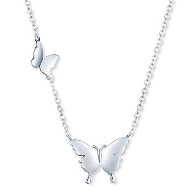 China FASHIONABLE Butterfly s925 Sterling Silver Collar Necklace Chain For Women for sale