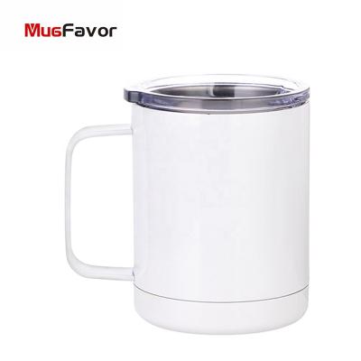 China Viable Stainless Steel Coffee Mug Tazas Para Sublimar Cafe With Lid MugFavor 10oz 300ml Wholesale Custom Sublimation White Blanks for sale