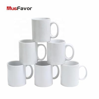 China MugFavor MW11 Viable Custom White 11oz Wholesale Mugs Sublimation Ceramic White Coffee Mug Refine Empty Mug Tea Cup Maker for sale