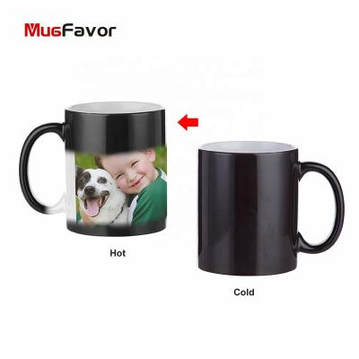 China Factory Viable Supplier 11OZ Wholesale Custom Magic Personal MugFavor Drink Water Coffee Mug Ceramic Mug For Sublimation MBS11-K for sale