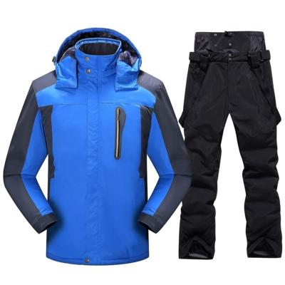 China Men's Breathable Winter Suits For Man's Ski Suit Winter Waterproof Snowboard Wear Set Outdoor Snow Jackets Pants Overalls for sale