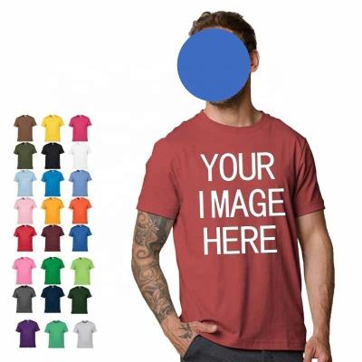 China Breathable 100% Cotton Short Sleeve O-Neck Mens T-shirt Tops Stitch Customized To Print Your Own Design Brand Unisex T Shirt for sale