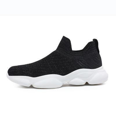 China 2023 Wholesale Low MOQ Breathable Fly Cushioning Knitted Mesh Casual Sports Walking Shoes for sale