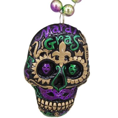 China Holiday decoration & Gift Mardi Gras Beads Hand Strung Green Gold Purple Spray Beads for sale