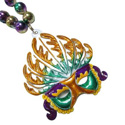 China Holiday decoration & New Custom Mardi Gras Beads Necklace Plastic Jewelry Gift Carnival Ornament for sale