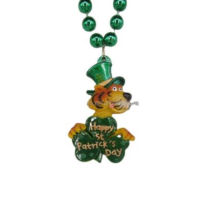 China Holiday decoration & Mardi Gras Bead Necklace St. Patrick's Day Carnival Necklaces Gift for Mardi Gras Party Favors Costume for sale