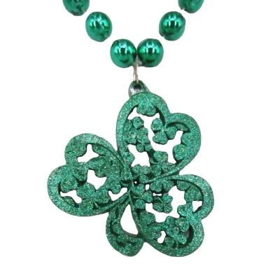 China Holiday decoration & Mardi Gras Beads Shamrock Necklaces WORD gift beads carnival gift for sale