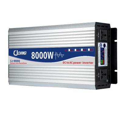 China Emergency or outdoor locations without power grid 8000w input voltage DC 12v 24v 48v 60v output AC 110V 220V pure sine wave portable power inverter for sale