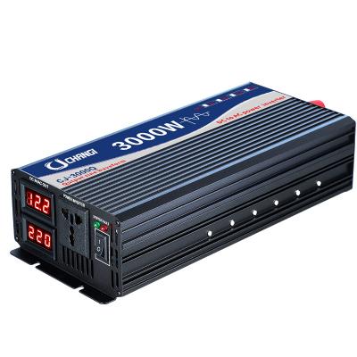 China Emergency or Outdoor Locations Without Power Grid 3000W DC 12v 24v 48v 60v to AC 110V 220V Color Display Pure Sine Wave Inverter for sale