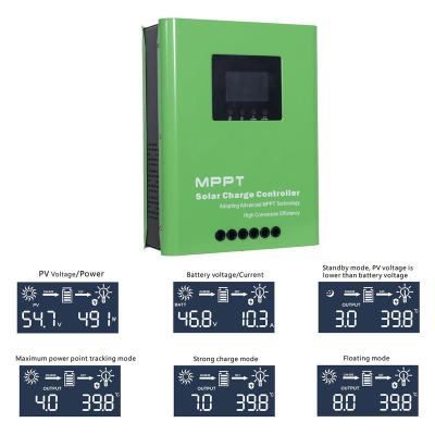 China High Efficiency MPPT Solar Panel Charger Controller Fast Charging Off Grid Solar Photovoltaic Battery Energy Storage System 235*190*100MM for sale