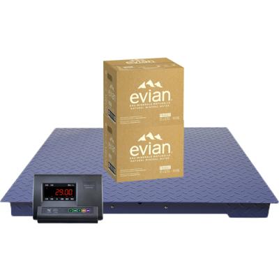 China Optional weight function LCD/LED display type and electronic high accuracy floor scale with optional ramp for sale