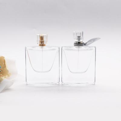 China Cosmetic Custom Luxury Square Perfume Bottle 75ml Transparent Glass Diffuser Bottle for sale