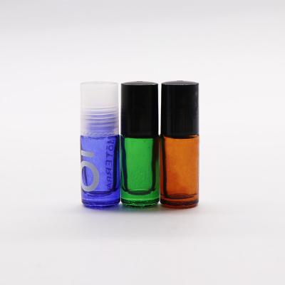 China Custom Personal Care Color 10ml Glass Roller Bottles For Essential Oils for sale