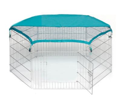 China Viable Outdoor Collapsible Pet Fence Hutch With Net Rabbit for sale