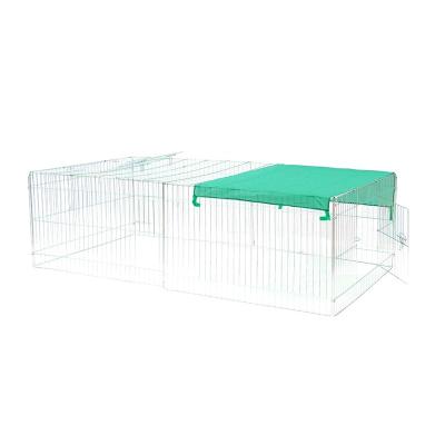 China Hot Selling Viable Metal Collapsible Rabbit Hutch With Cover Stable for sale