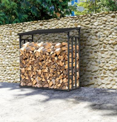 China Log Storage BSCI Audited Outdoor Factory Firewood Beam Storage Rack Log Rack Log Rack With Cover for sale