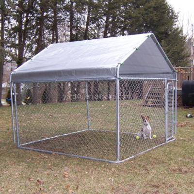 China BSCI Sustainable Factory Verified Large Steell Kennel Dog Cage Heavy Duty Galvanized Dog Kennel Heavy Duty Galvanized Pet Shed for sale