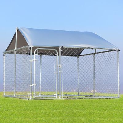 China Viable Welded Wire/Dog Kennel Kit Kennel Pet Playpen Chain Link Exercise Pen 1.5X4.5x2.2m With Roof for sale