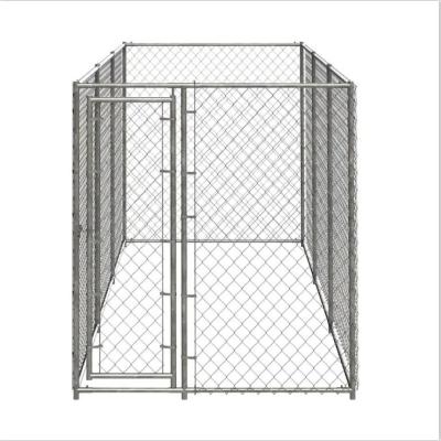 China Sustainable Heavy Duty Chain Link Galvanized Dog Run 1.5x4.5x2.2m Steel Covered Dog Kennel for sale