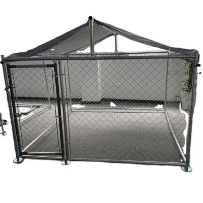 China Breathable Galvanized Steel Heavy Duty Dog Run Dog Kennel Cage 2mx2m With Canopy for sale