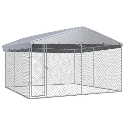 China Wholesale Outdoor High Quality Viable Backyard Galvanized Metal Dog Kennel Chain Link Large Kennel for sale