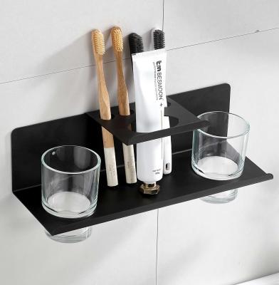 China Stainless Steel Wall Mounted Bathroom Shelf Rustproof Waterproof For Toothbrush for sale