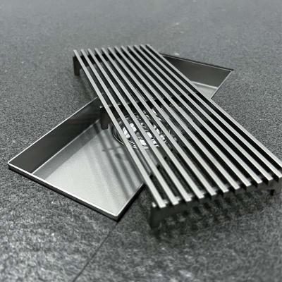 China Stainless Steel Deodorant Shower Floor Drain Linear With Removable Heel Guard Grate for sale