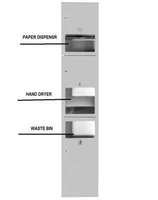 China Het geborstelde Nikkel beëindigt het In een nis gezette Roestvrije staal van de Toiletpapierautomaat Handdoek Te koop