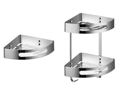 China SUS304 Wall Mounted Bathroom Shelf , Mirror Polishing Stainless Steel Shampoo Holder for sale