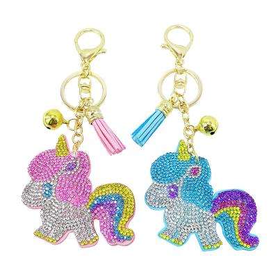 China Classic Bag Tassel Girl Unicorn Korean Velvet Keychain Pendant Cartoon Pendant Border for sale